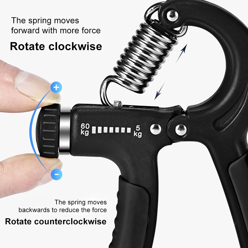 Adjustable Grip Strengthener – 5-60KG Hand Exerciser for Strength Training & Finger Rehabilitation