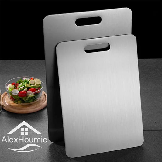 Stainless Steel Chopping Board: Ideal for Dough, Fruits, and Meats