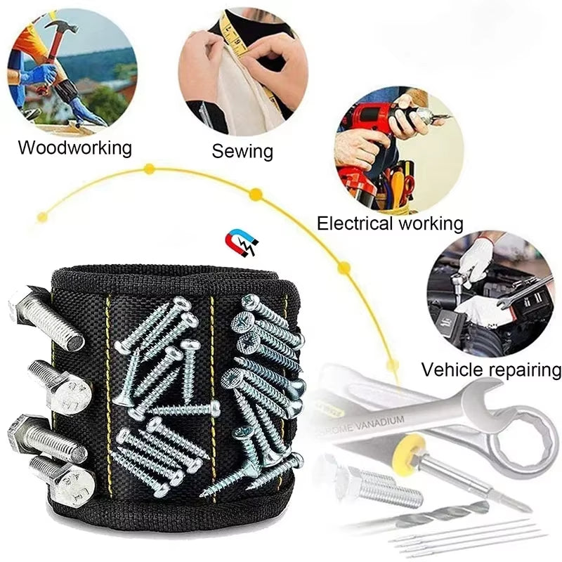 Magnetic Strap Wristband: Secure Tools with Strong Suction & Versatility