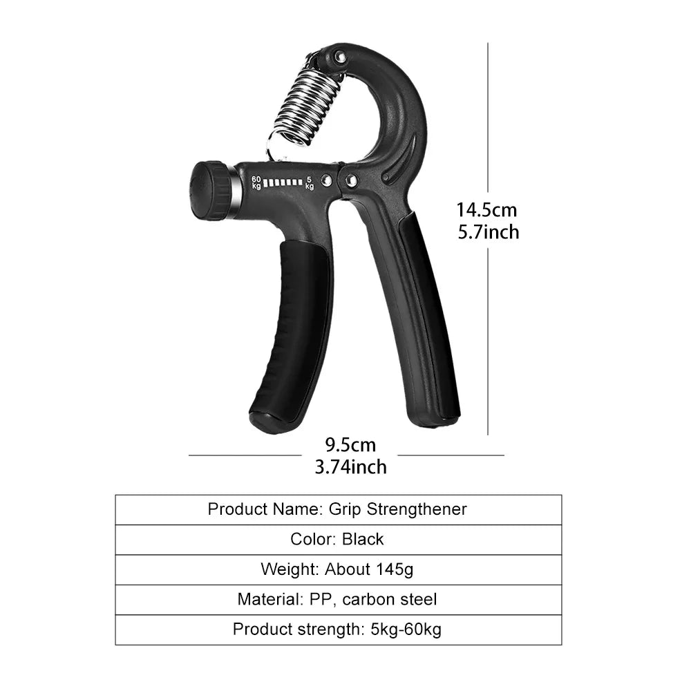 Adjustable Grip Strengthener – 5-60KG Hand Exerciser for Strength Training & Finger Rehabilitation