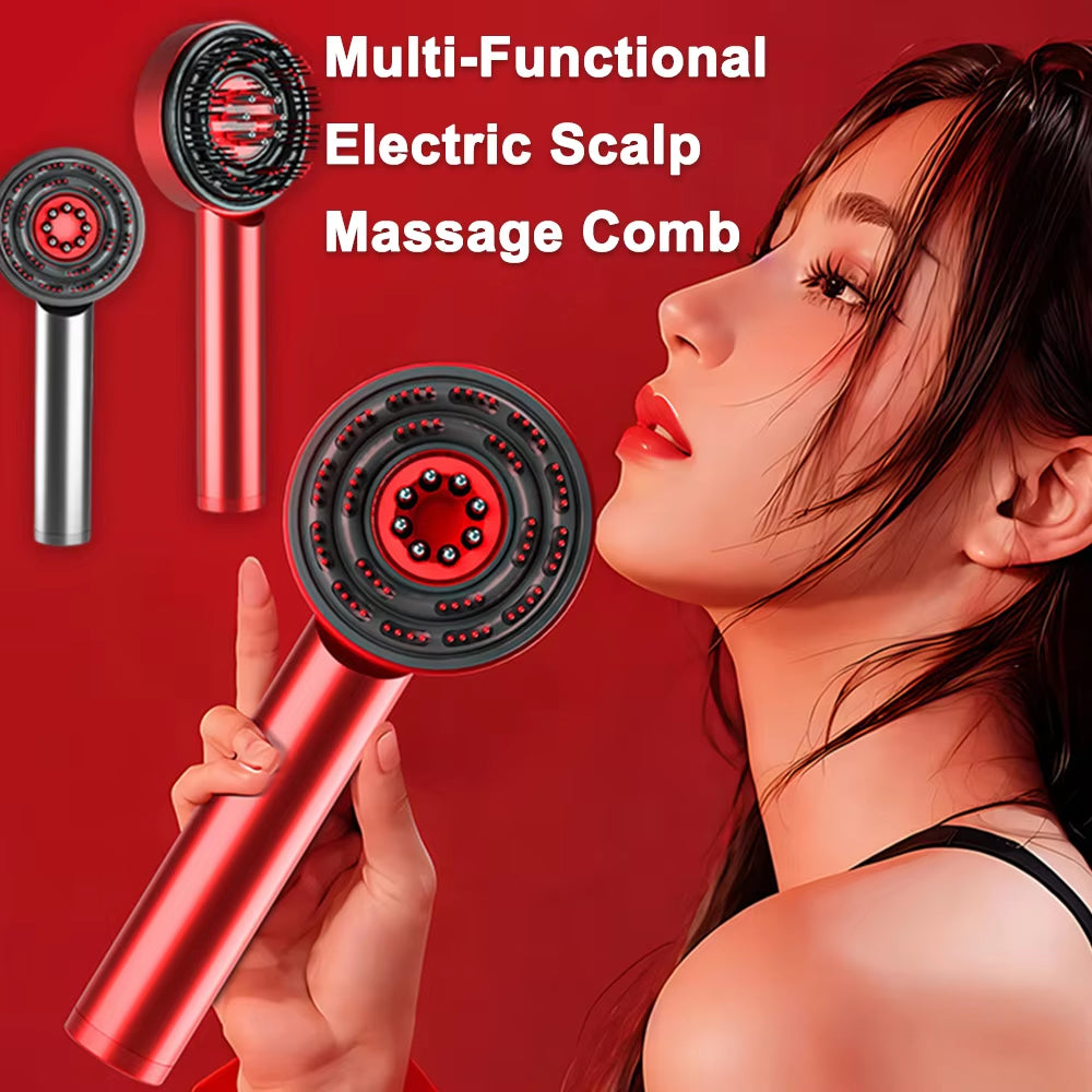 EMS Electric Massage Comb: Vibration Scalp Brush for Hair Growth & Health