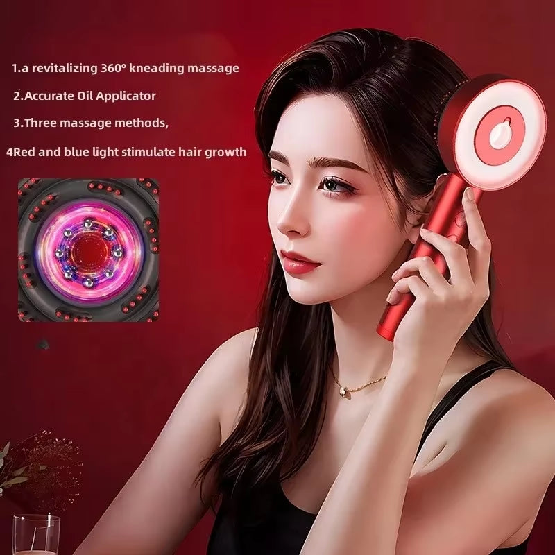 EMS Electric Massage Comb: Vibration Scalp Brush for Hair Growth & Health